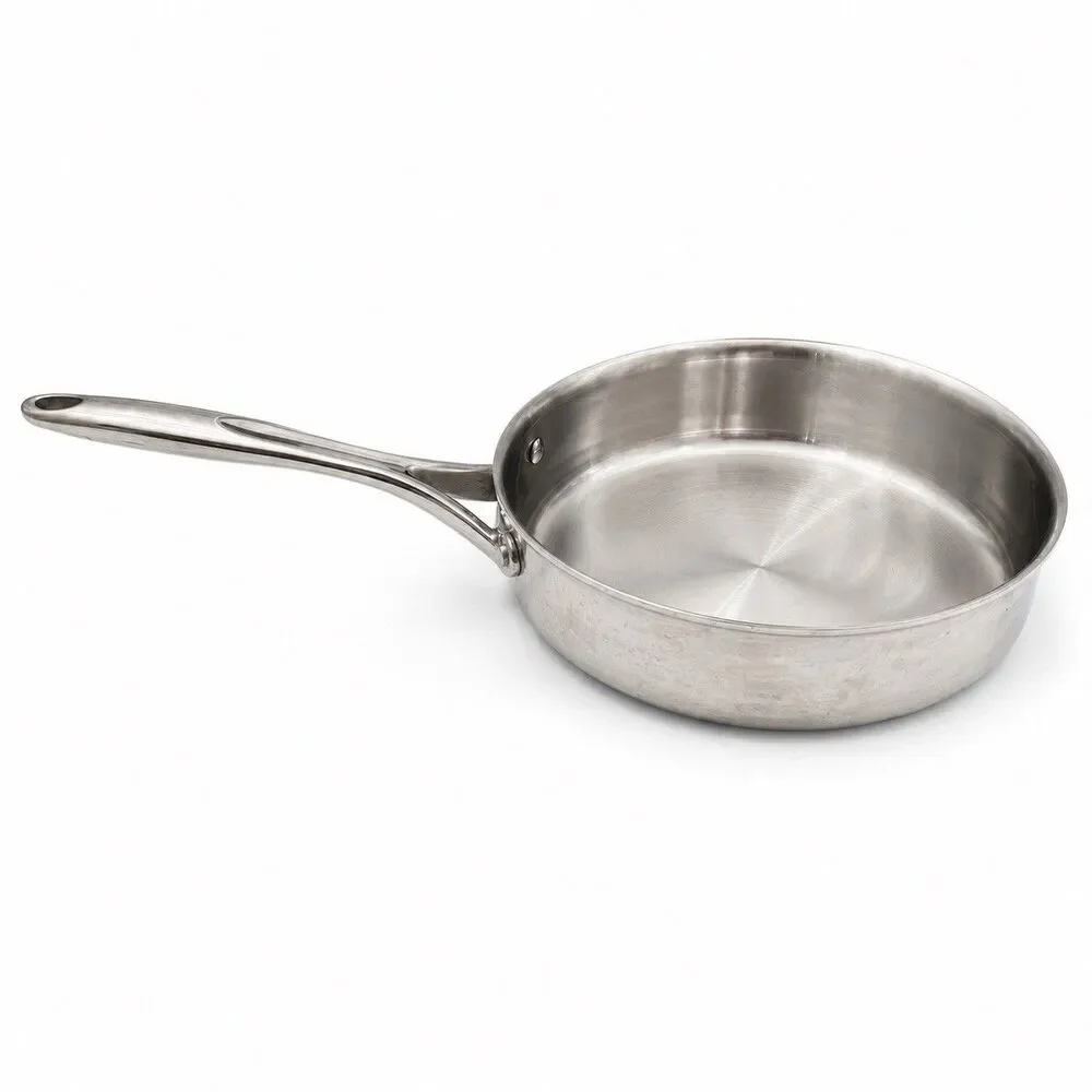 Pampered Chef Stainless Steel 10” Skillet Fry Pan 24cm Long Handle